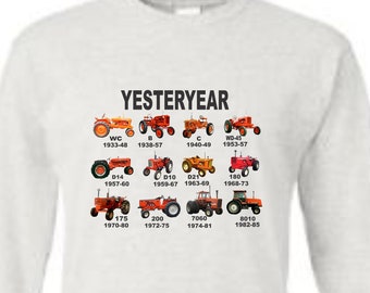 orange tractor long sleeve shirt, allis chalmers long sleeve shirt, vintage tractor shirt, tractor shirt, farm shirt, funny shirt