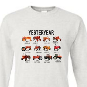 orange tractor long sleeve shirt, allis chalmers long sleeve shirt, vintage tractor shirt, tractor shirt, farm shirt, funny shirt