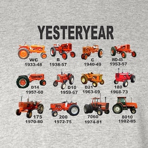 orange tractor shirt, allis chalmers shirt, vintage tractor shirt, tractor shirt, farm shirt, funny shirt image 1