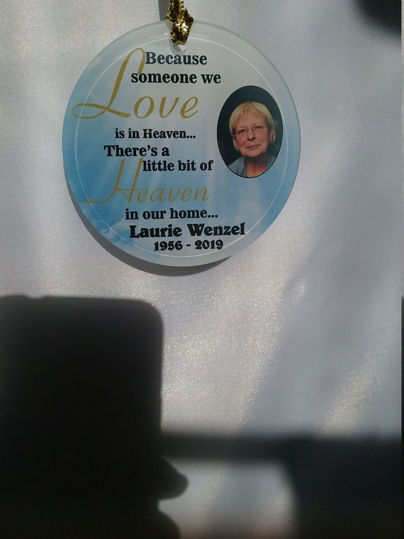 memorial photo orn, Christmas orn, suncatcher, photo ornament, personalized ornament