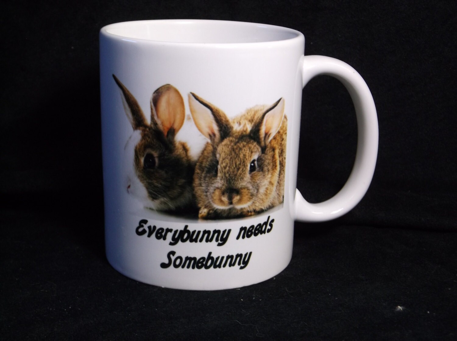 Every bunny needs somebunny coffee mug 135, rabbit lover coffee cup