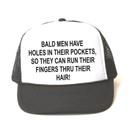 Bald men joke cap, truckers cap, truckers hat, baseball hat, baseball cap, N115, funny hat, funny truckers cap, funny baseball cap,