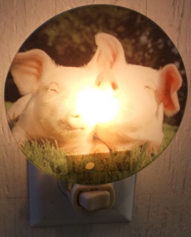 Pig Night Light Animal Night Light Funny Night Light Farm Etsy