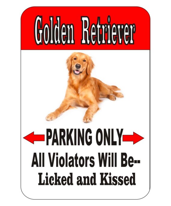 golden retriever sign, dog sign, funny sign, funny metal sign, yard sign, garage sign, house sign,indoor/outdoor sign,