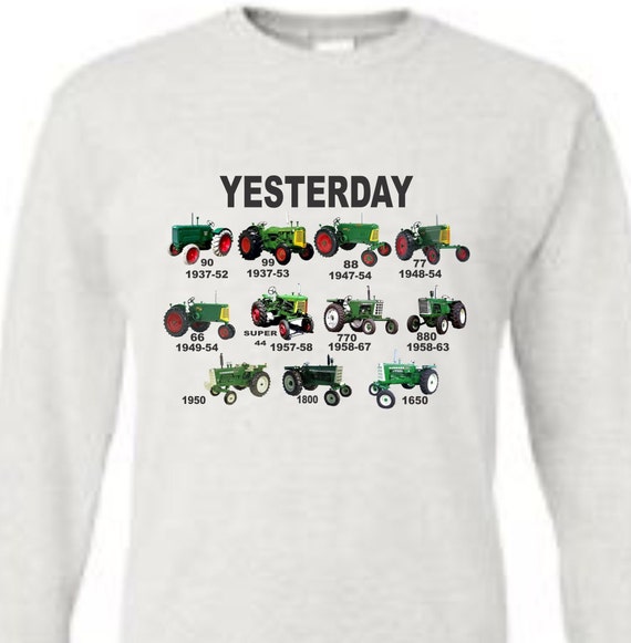 tractor long sleeve te, green tractor shirt, oliver tractor shirt, vintage oliver shirt, historical oliver shirt, farm shirt,  tractor shirt