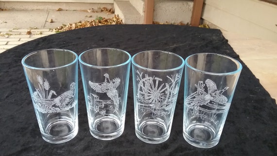 Beer glasses, Pub glasses, Pheasant  Beer glasses, sportsman beer glasses, gift, Pint beer glasses, Gifts for him,  Beer drinker gift