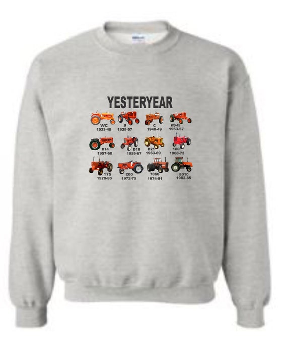 orange tractor crew neck sweatshirt, allis chalmers sweatshirt, vintage tractor shirt, tractor shirt, farm shirt, funny shirt