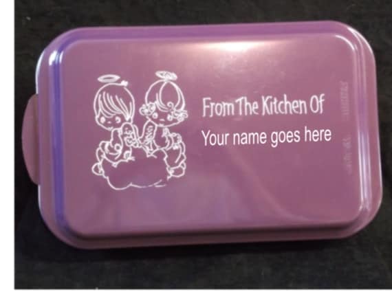 engraved cake pan, personalized cake pan, angel cake pan, name cake pan, customized cake pan, purple cake pan, colorful cake pan, pretty pan