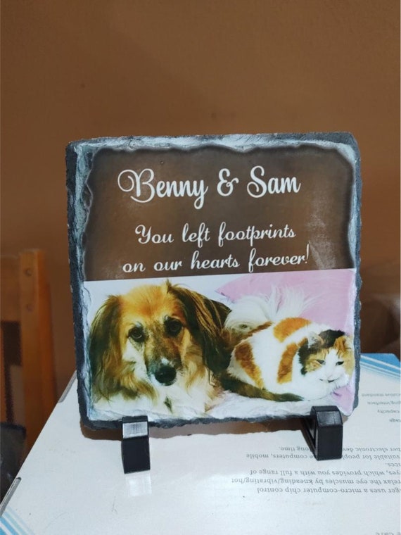 memorial photo gift, customized memory slate, photo slate, memorial photo slate, photo sediment stone