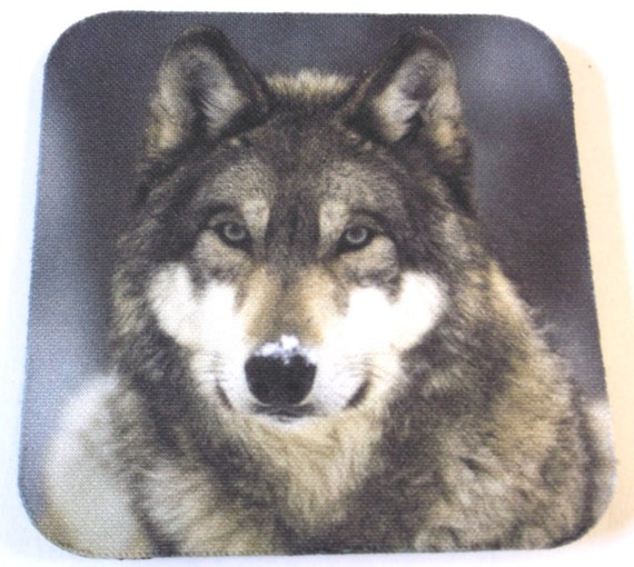 wolf coasters set of 4, wildlife coasters, bar coasters, man cave, drink coasters, coffee coasters, table protectors, rubber coasters,