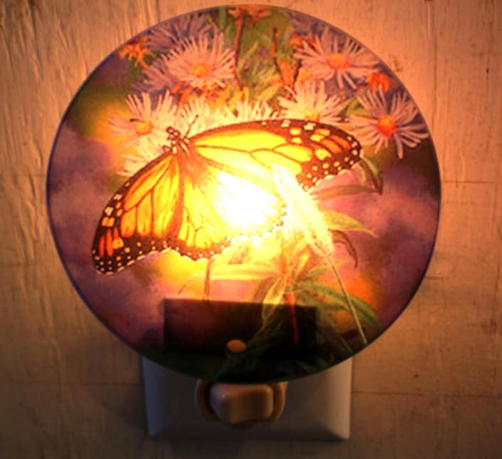 monarch butterfly night light, butterfly night light, monarch night