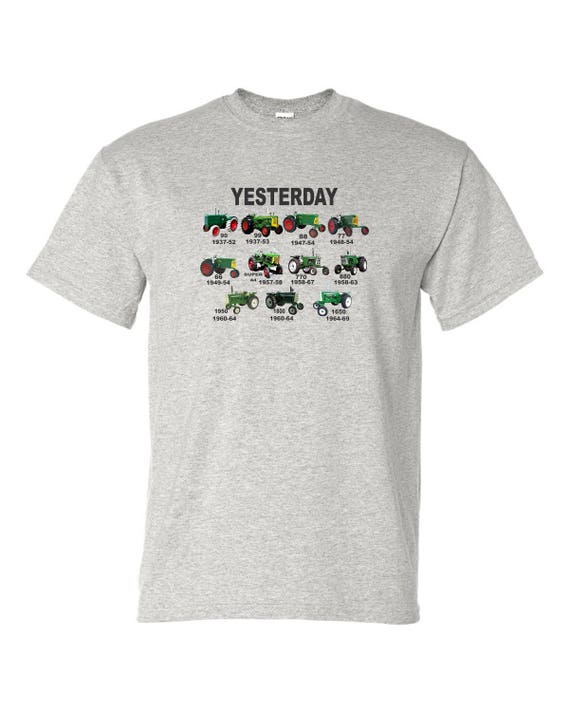 kids tractor shirt, Green tractor shirt, Oliver shirt, yesterday shirt, kids shirt, vintage tractor shirt,