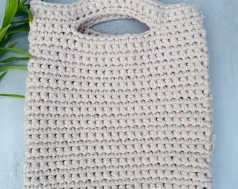 Jamie Clutch Crochet Pattern | T-Shirt Yarn Bag | Beginner PDF (Digital Download)