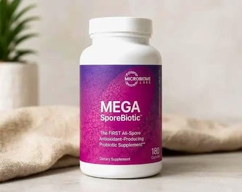 MicroBiome Labs MegaSporeBiotic 180 Capsules | Spore-Based Probiotic | Digestive & Gut Health Support