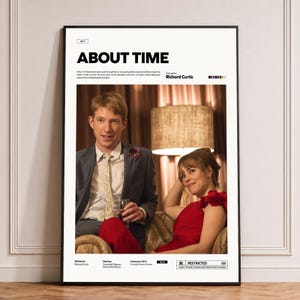 About Time Poster, Domhnall Gleeson and Rachel McAdams Poster, About Time Print, Movie Wall Art, Time Travel Movie Poster