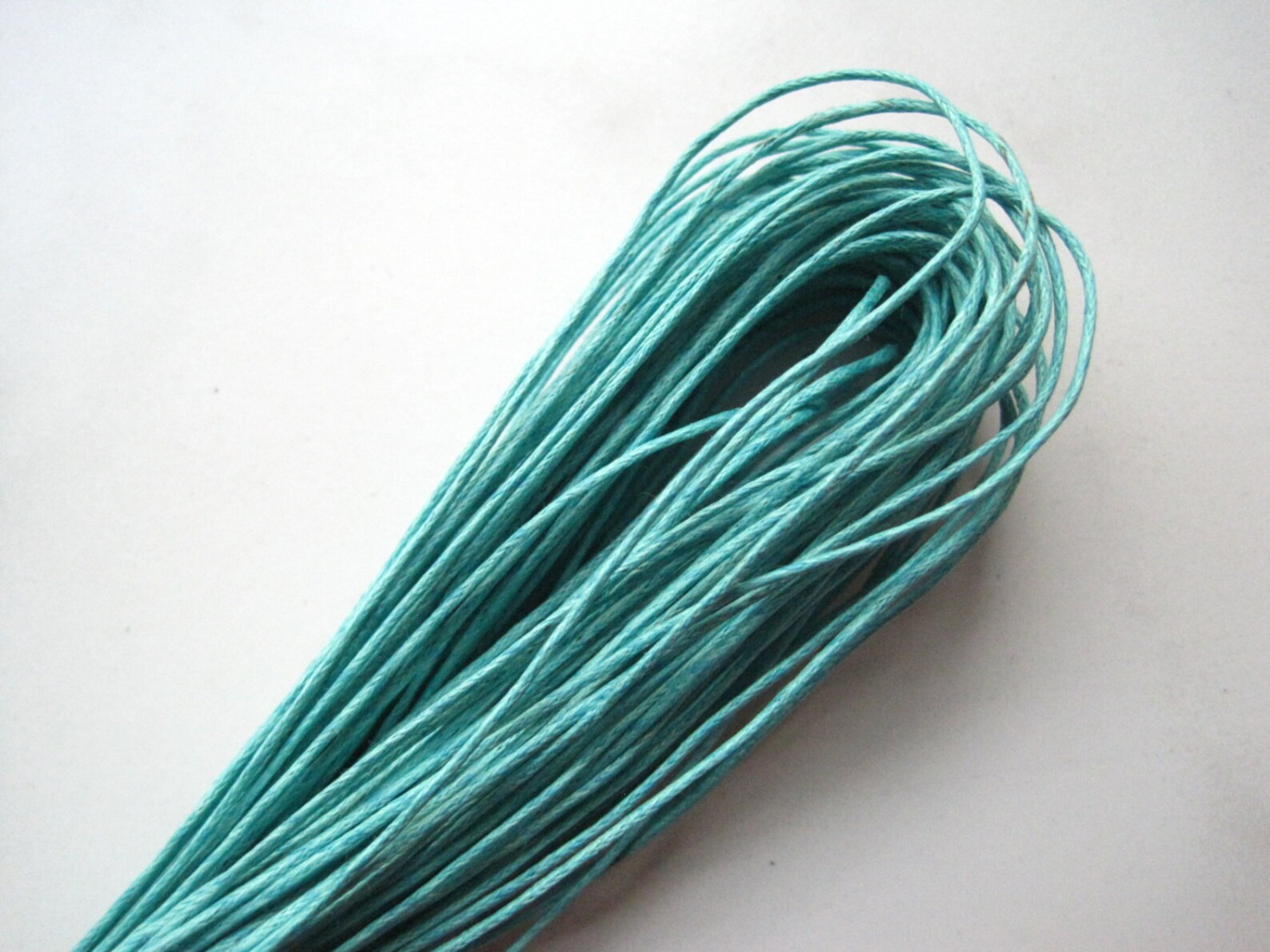 Aqua Waxed Cotton Cord Aqua Waxed String 10 Yds 30 Ft 1mm Etsy