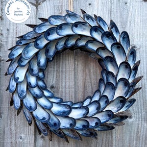 Couronne de coquillages : décoration d'intérieur côtière, usage intérieur/extérieur