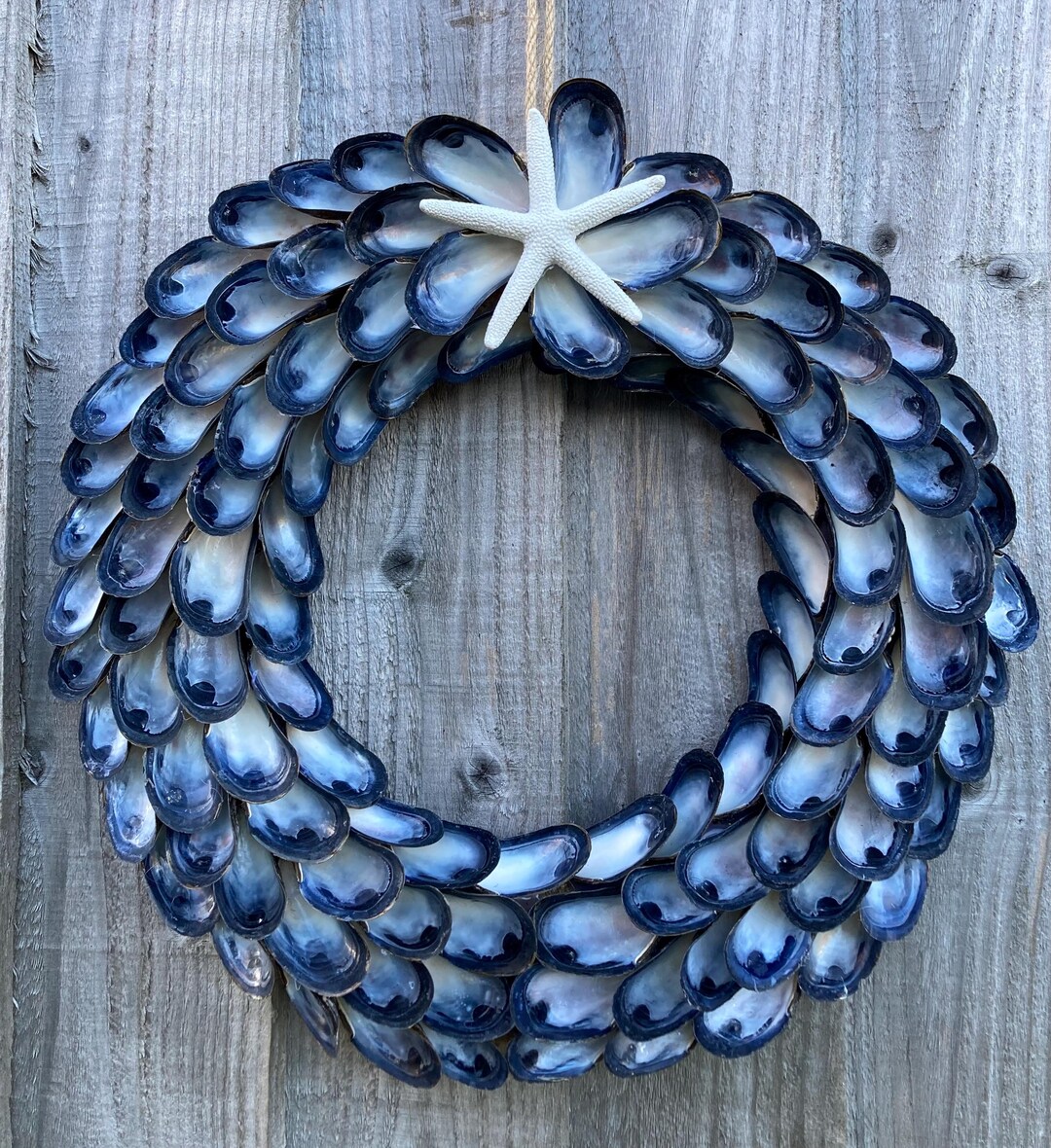 Muscle Shell Wreath Mussel Shell Wreath: Coastal Home Decor, Indoor - Etsy