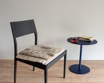 Beige Brown Cloud Symbol Rug | Japanese Kumo Cloud Motif Fringe Rug | Tonal Neutral Accent Rug for Bedroom & Nursery