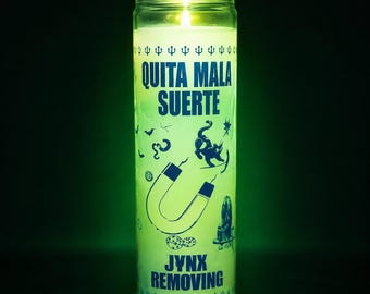 Glow in the Dark Jinx Removing Candle – 7 Day Uncrossing & Protection Ritual Candle