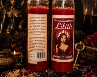 Lilith Fixed Ritual Candle, Dark Goddess Altar Devotional, Shadow Work Empowerment (7 Day Candle)