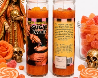 Sugar Daddy Fixed Ritual Candle| Money Drawing, Love & Luxury Attraction Spell | 7 Day Manifestation luxury spell veladora
