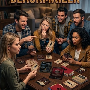 Printable Social Deduction Game | Blackmailer | Corporate Mystery Party Game | Hidden Role Card Game | Instant Download