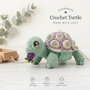 Crochet Turtle Amigurumi Pattern | Stuffed Animal PDF Toy (Digital Download)