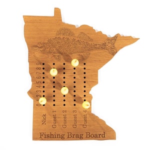 Fishing Brag Board, Fish House, Ice Fishing, Cabin, Personalize
