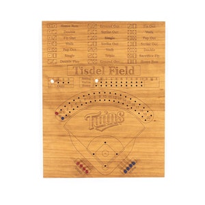 Baseball Board Game - Personalized, Maple, Custom, College, MLB, School Dice game