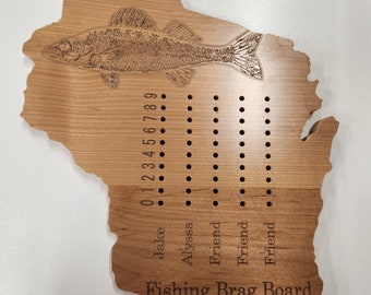 Fishing Brag Board, Wisconsin, Fish House, Ice Fishing, Cabin, Personalize