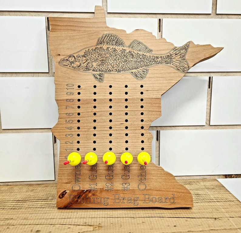 Fishing Brag Board, Fish House, Ice Fishing, Cabin, Personalize Minnesota