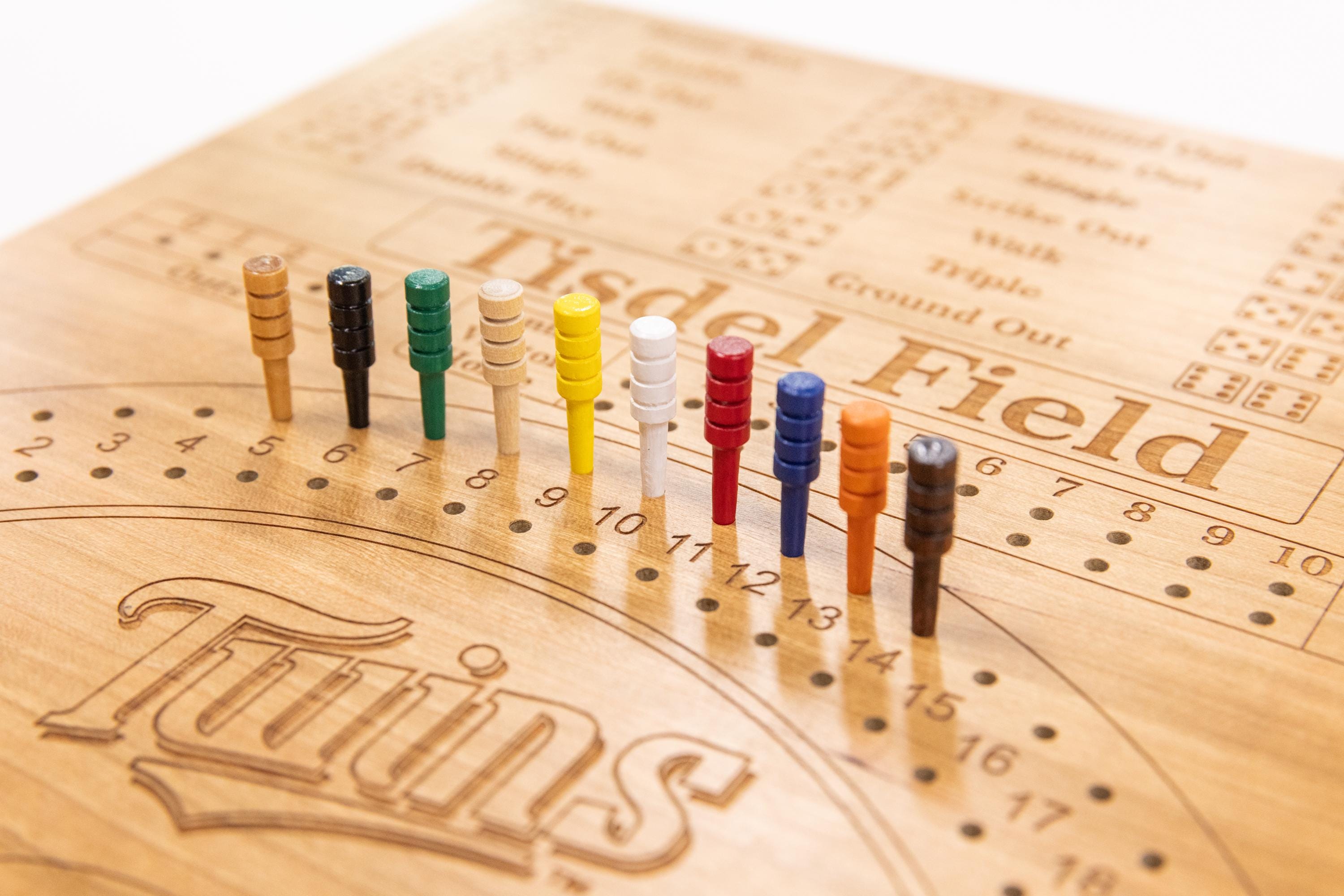 Baseball Board Game - Personalized, Maple, Custom, College, MLB, School Dice game