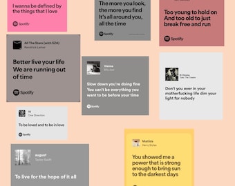 Sticker met eigen citaat | Gepersonaliseerde Spotify-sticker met muziekthema