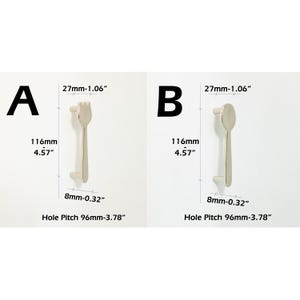 Titanium Silver Brass Pull, Creative Drawer Cabinet Handle for Kitchen image 4