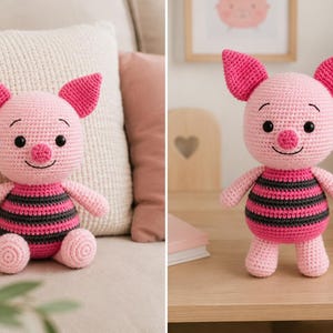 Pig Crochet Pattern PDF, Amigurumi Pig Pattern, Cute Pig Plush  , Easy Crochet Animal, DIY Gift, Instant Download