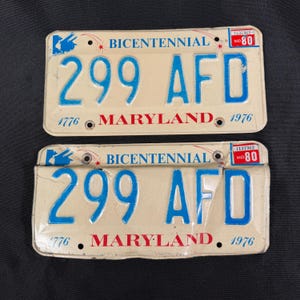Maryland Vintage License Plate - Etsy