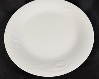 Vintage Royal Limited La Tulipe Porcelain Serving Platter, Embossed Tulip Flower Dinnerware