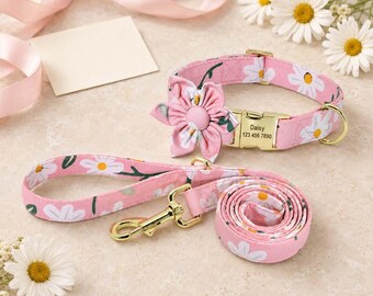Genuine Leather Cat Collar, Custom Engraved Pet Collar with Metal ID Plate, Adjustable Safety Collar with Bell, Unique Cat Gift