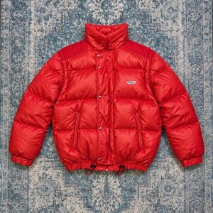 MC Ross Red Puffer Jacket Men’s XS Detachable Sleeves Gilet Y2K
