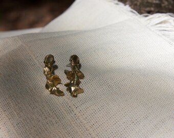 Kelp Ohrringe: Messing, Silber, Gold - Handgemachter, vom Meer inspirierter Schmuck