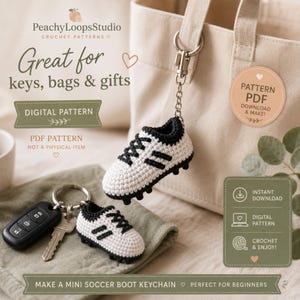 Baby Soccer Cleat Booties Crochet Pattern | 3 Sizes 0-12 Months | Beginner PDF | Team Colors | Instant Download