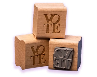 VOTE Rubber Stamp for Postcards To Voters and GOTV initiatives