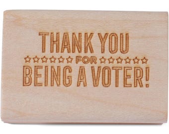 Mary Likes Postkarten Danke, dass Sie ein Wähler sind! Ein Gummistempel für eure Postkarten und Scrapbooking, perfekt um die Wahlpostkarten rauszuholen