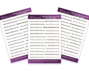 Markers for Democracy Sticker Sheet