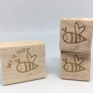 "Biene ein Wähler Stempel für Wähler Postkarten an Wähler und GOTV ""Initiativen""."