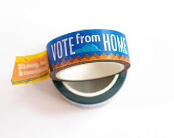 Mary Likes Postcards Vote from Home/Vote by Mail! washi tape, perfect for decorating your postcards to voters!