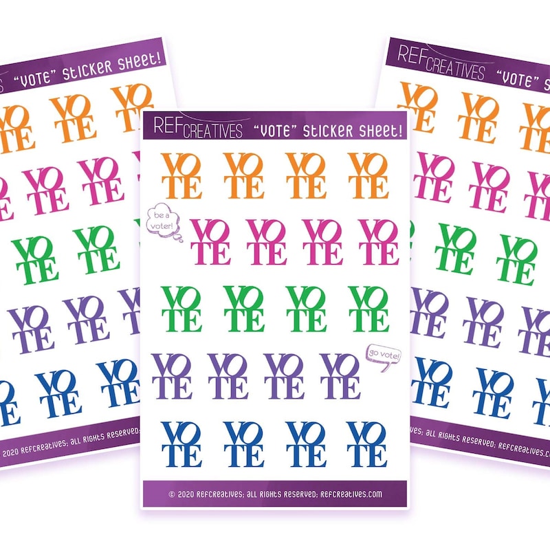 Voting Sticker Color Voting Stickers - Etsy