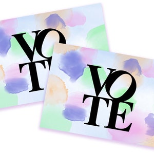 Postais para eleitores "VOTO em aquarela" Postal de votação