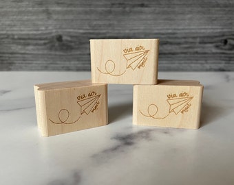 Via Air Mail Rubber Stamp